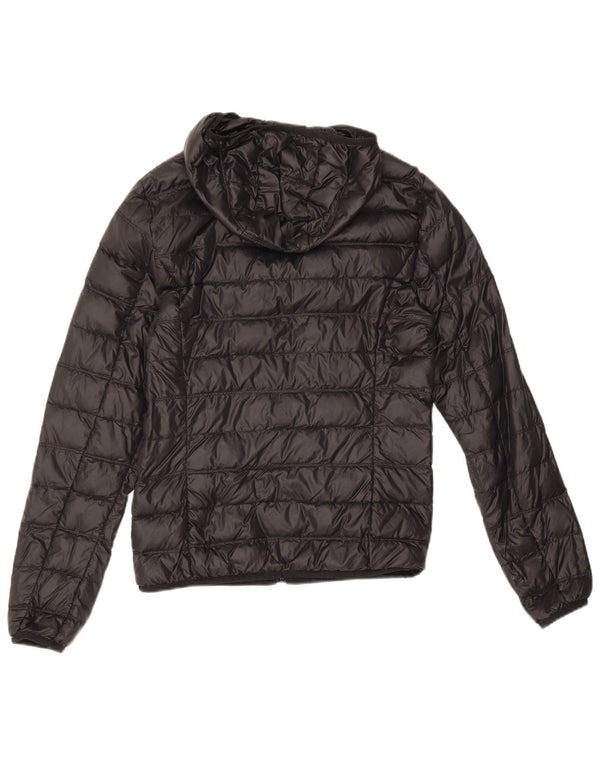 Emporio Armani, polstret hættejakke til kvinder UK 6 XS Sort polyamid