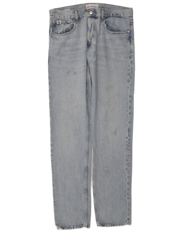 Calvin Klein Straight Jeans til mænd W29 L32 Blå Bomuld