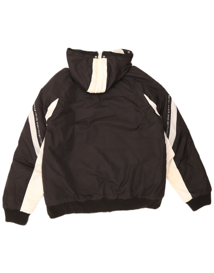 Lotto Herre hættepolstret jakke UK 40 Large Black Colourblock Polyester