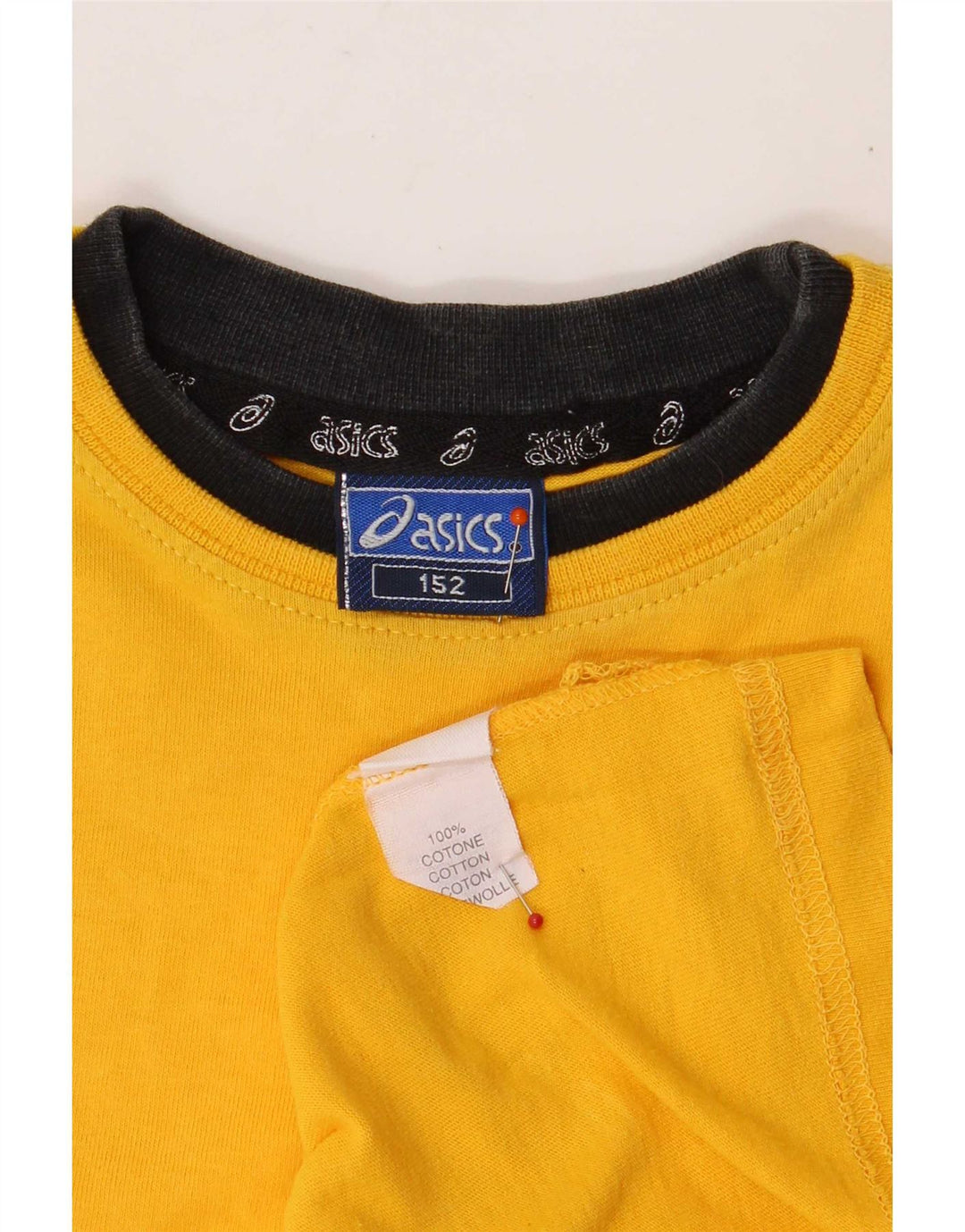 Asics Boys T-Shirt Top 11-12 År Gul Bomuld