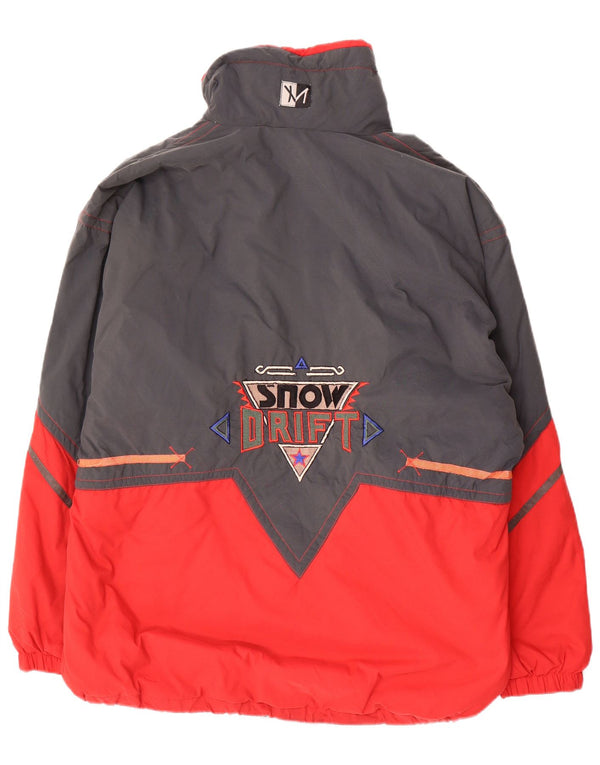 Vintage Herre Grafisk Windbreaker Jacket UK 40 Large Red Colourblock