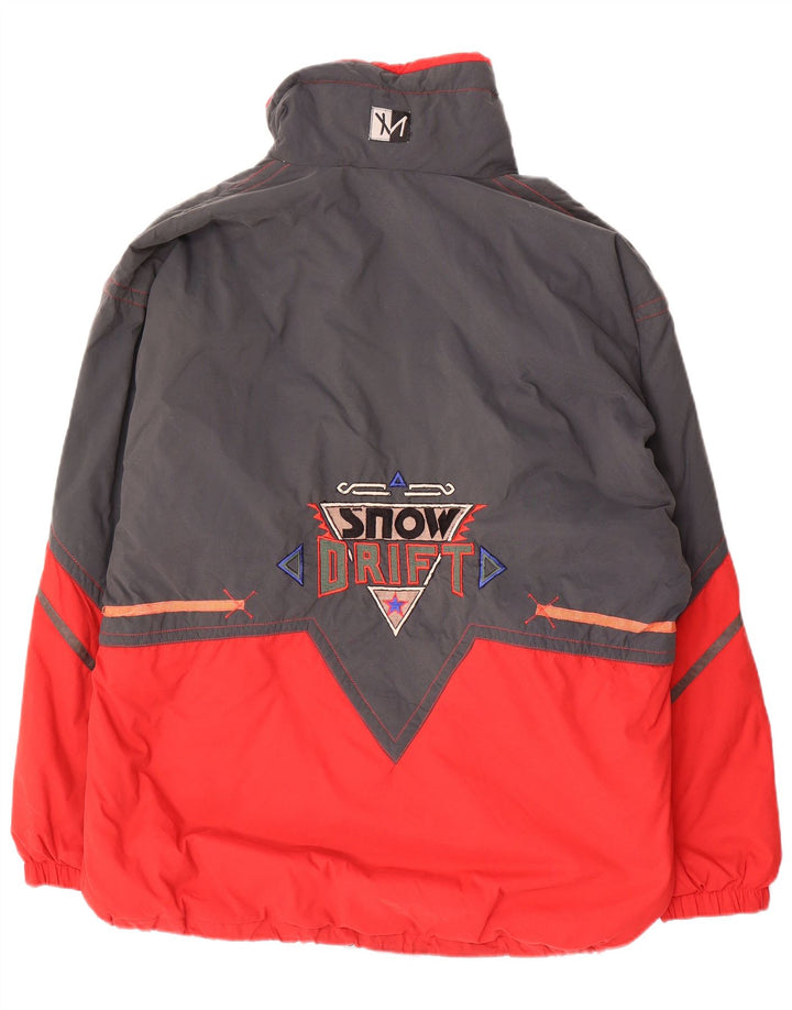 Vintage Herre Grafisk Windbreaker Jacket UK 40 Large Red Colourblock