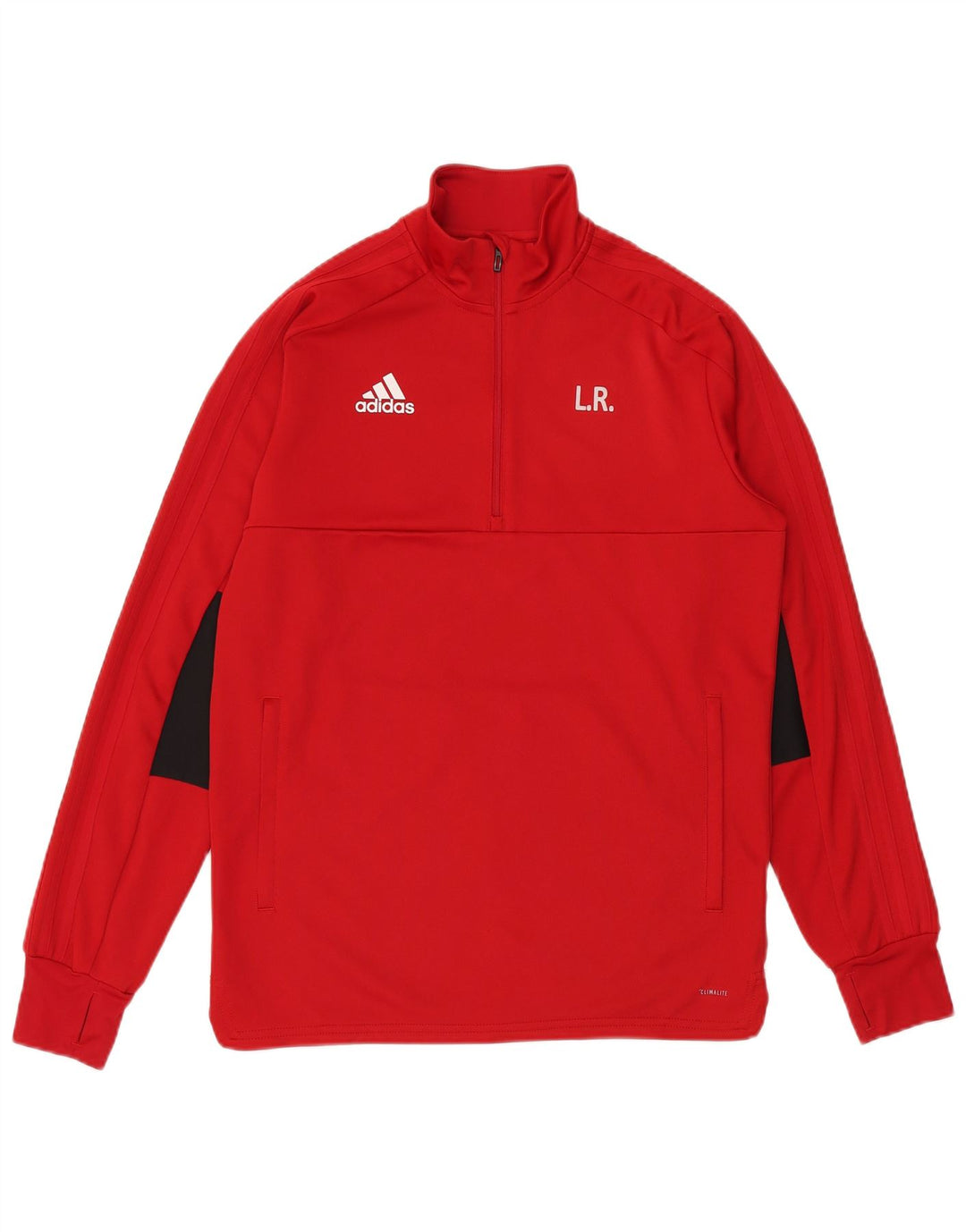 Adidas Herre grafisk lynlås trøje træningsdragt Top Medium Rød Polyester