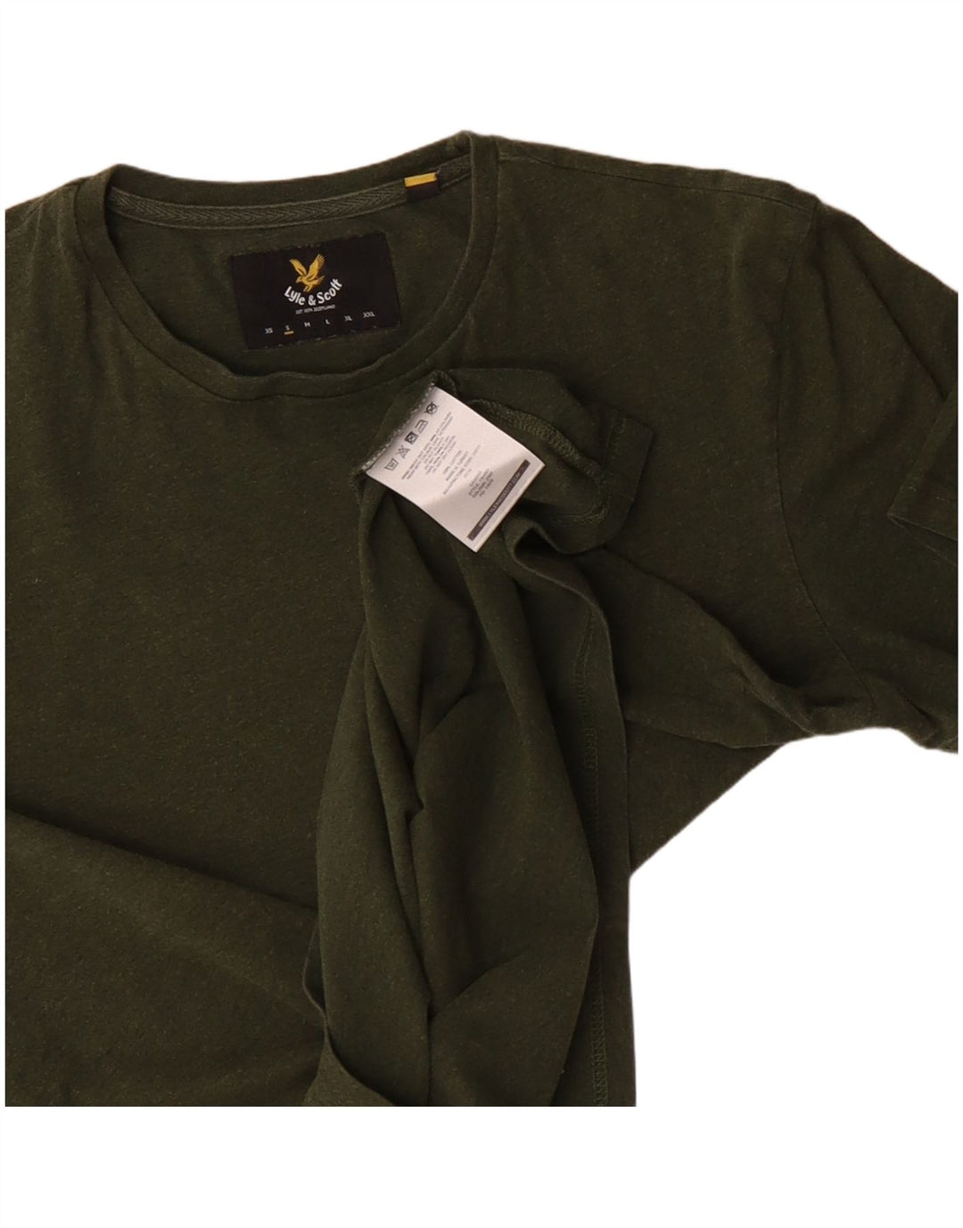 LYLE & SCOTT Herre T-Shirt Top Lille Khaki Bomuld
