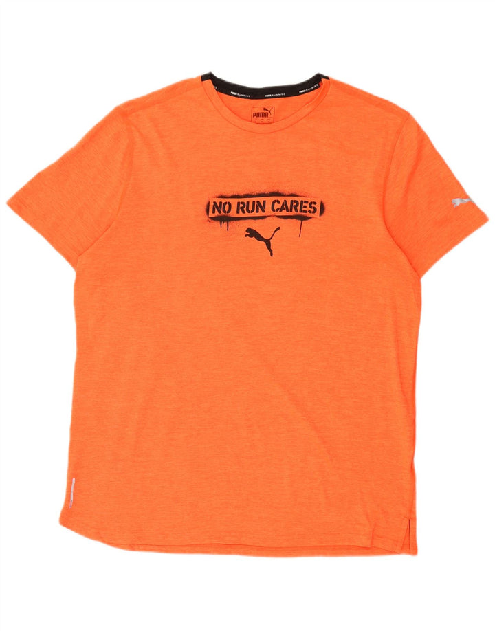 Puma Herre Grafisk T-Shirt Top XL Orange