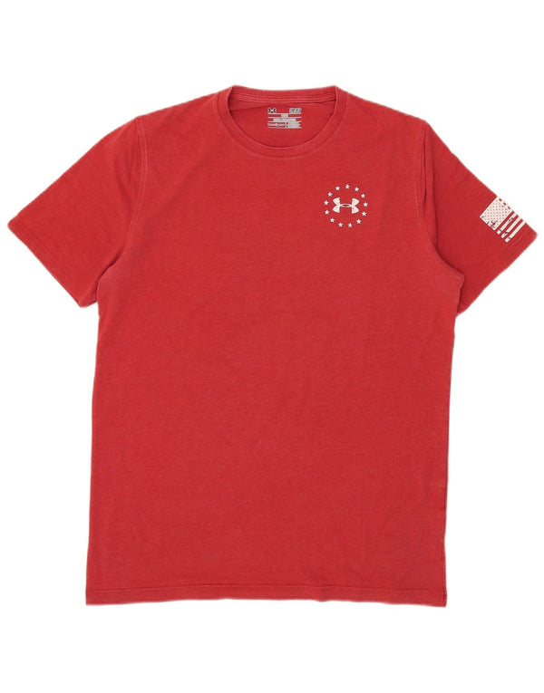 Under Armour Herre Loose Fit Grafisk T-Shirt Top Lille Rød