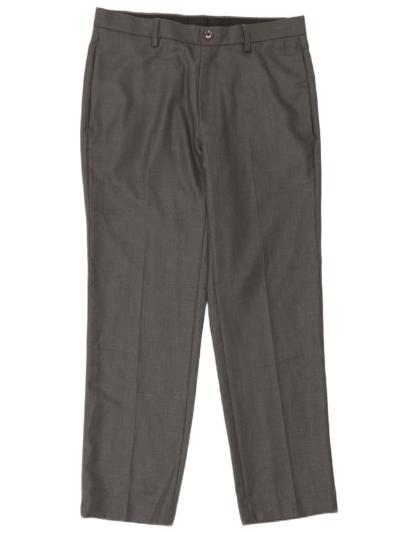 Marks & Spencer Herre Tailored Fit Chino Bukser W32 L29 Grå Polyester