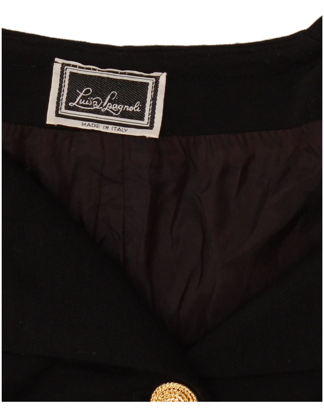 Luisa Spagnoli Dame 5 Button Blazer Jacket UK 12 Medium Black