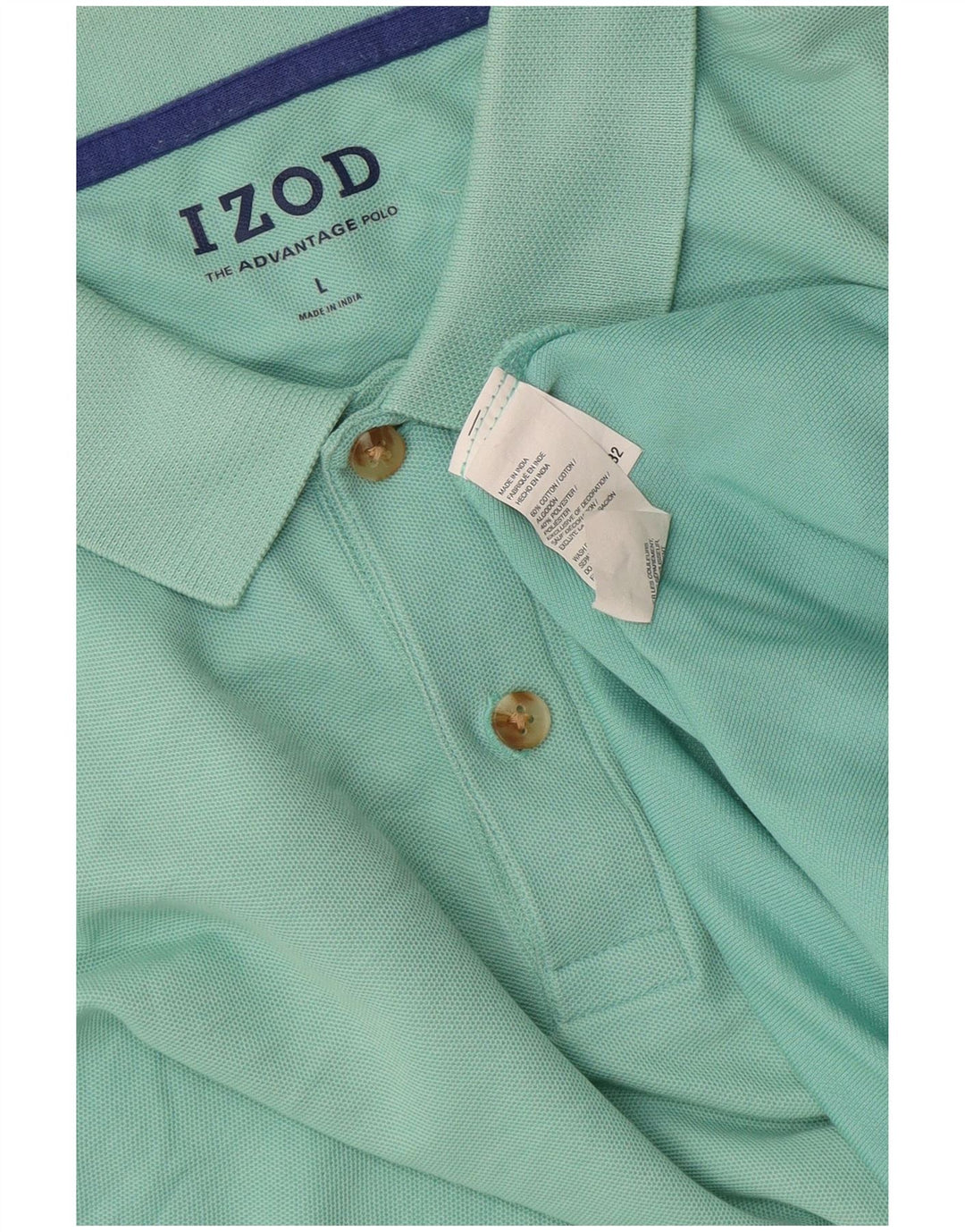 Izod Polo Shirt til mænd Stor turkis bomuld