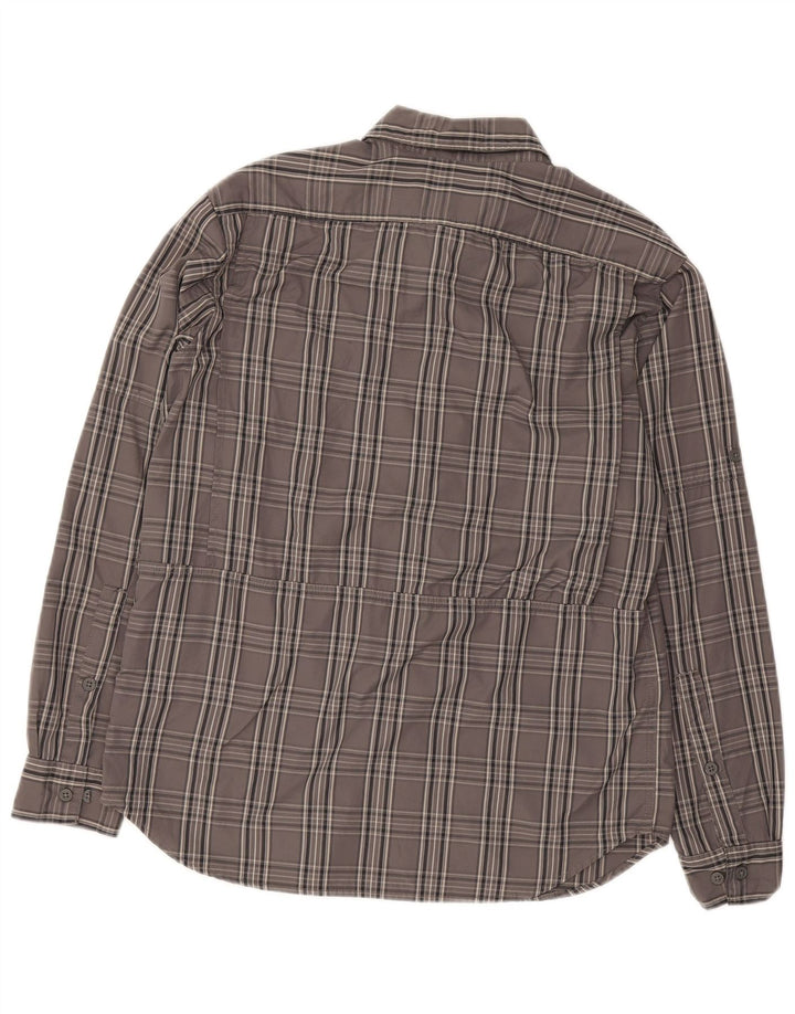Columbia herreskjorte mellemgrå plaid nylon