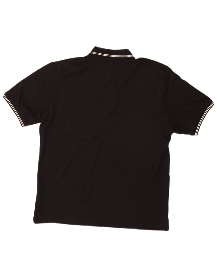 CHAMPION Herre Easy Fit Polo Shirt 2XL Sort Bomuld