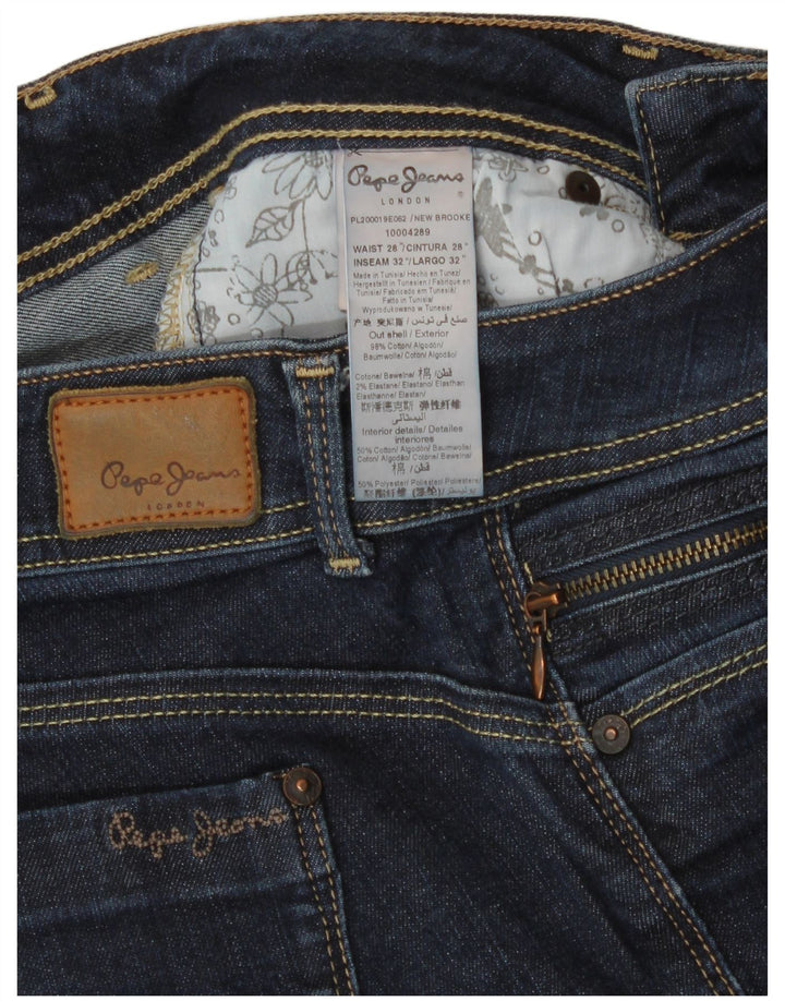 PEPE Jeans Dame Slim Jeans W28 L32 Blå Bomuld