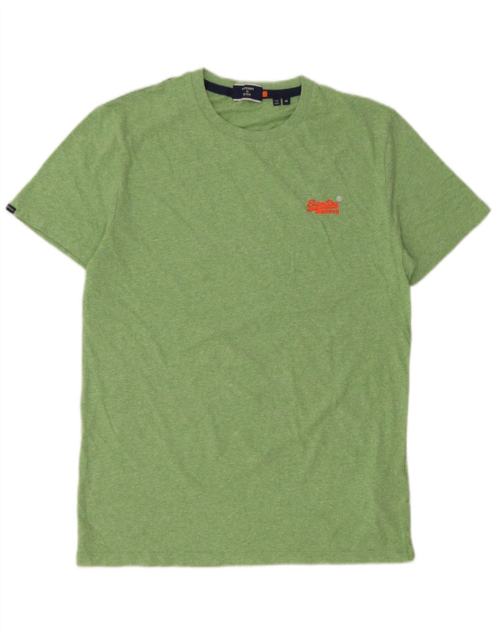 Superdry T-shirt top mellemgrøn bomuld til mænd