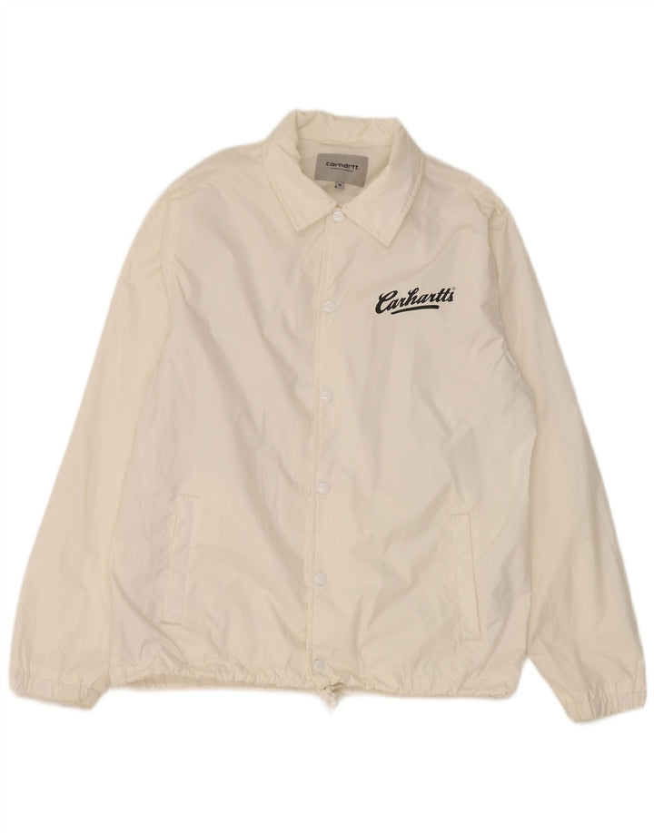 Carhartt Herre grafisk regnjakke UK 38 Medium White Nylon