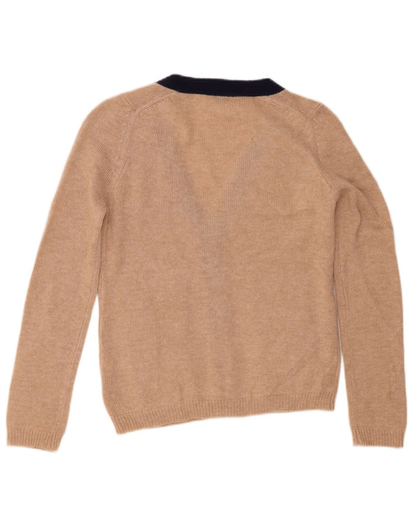 Topshop Dame Cardigan Sweater UK 8 Small Beige Acryl