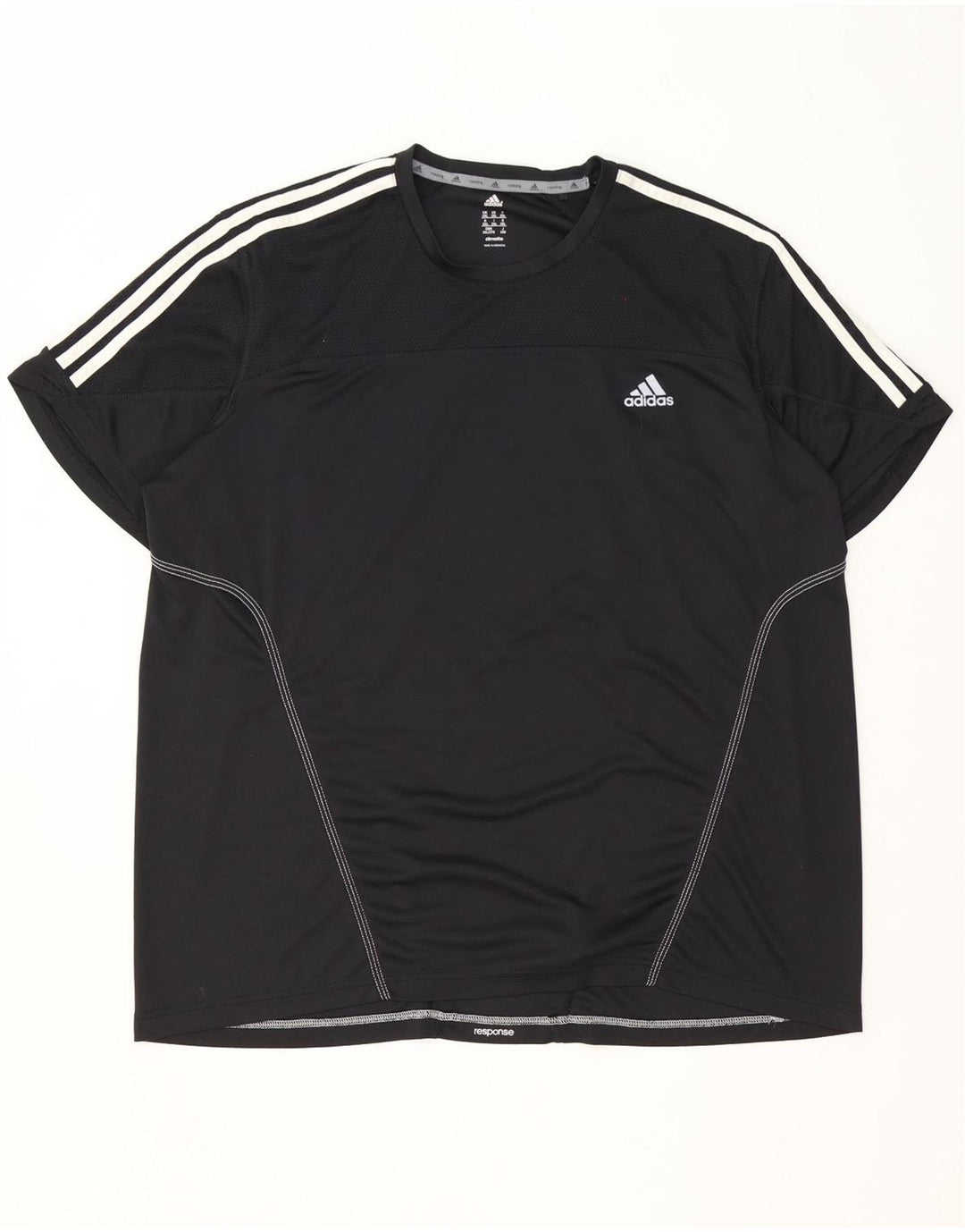 Adidas Herre Climalite T-Shirt Top 2XL Sort Polyester