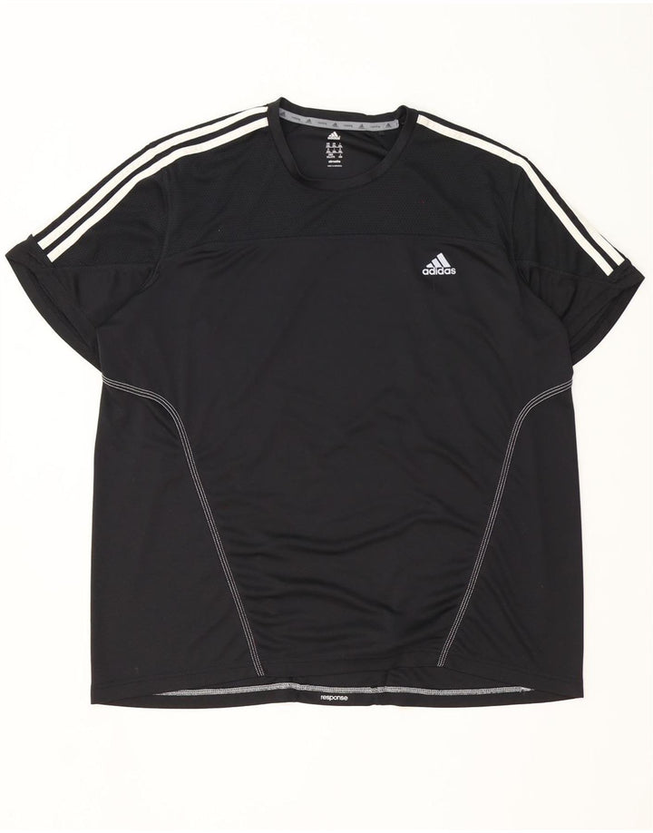Adidas Herre Climalite T-Shirt Top 2XL Sort Polyester