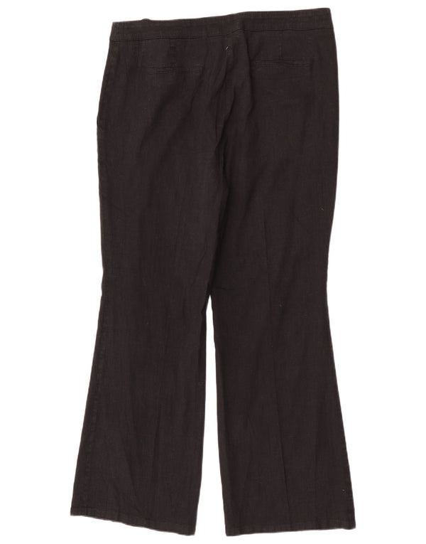 Marks & Spencer Dame Bootcut Casual Bukser UK 18 XL W34 L30 Sort hør
