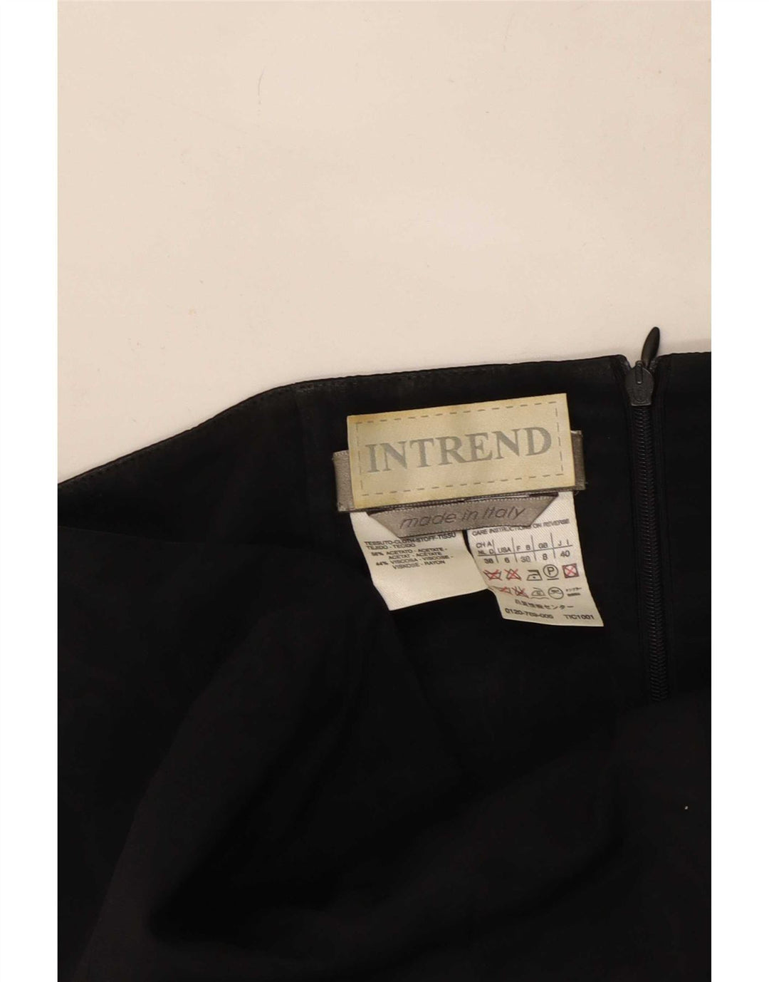 Intrend Dame Stropløs Kjole UK 8 Small Black Acetate