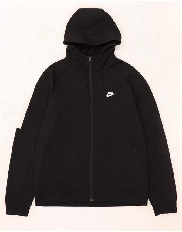 Nike Hættetrøje med lynlås til mænd 2XL Sort Colourblock Polyester
