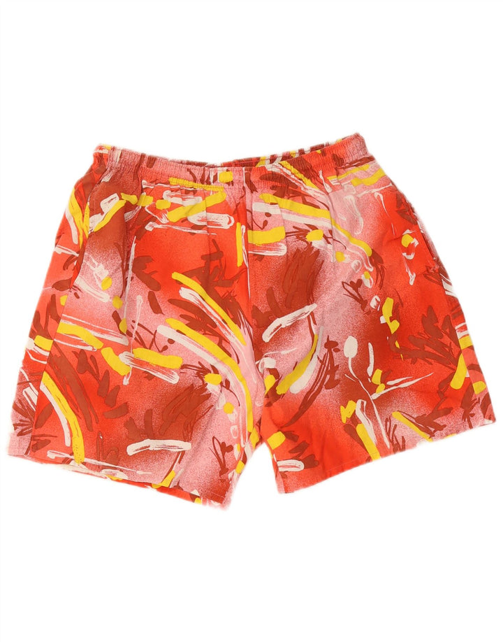Vintage Badeshorts med abstrakt mønster til mænd IT 52 XL rød bomuld