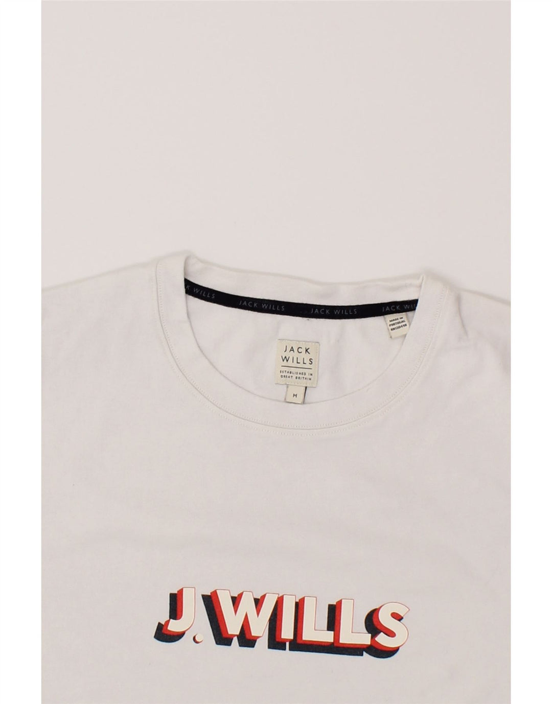 JACK & JONES Mens Graphic T-Shirt Top Medium White Vintage Jack & Jones and Second-Hand Jack & Jones from Messina Hembry 