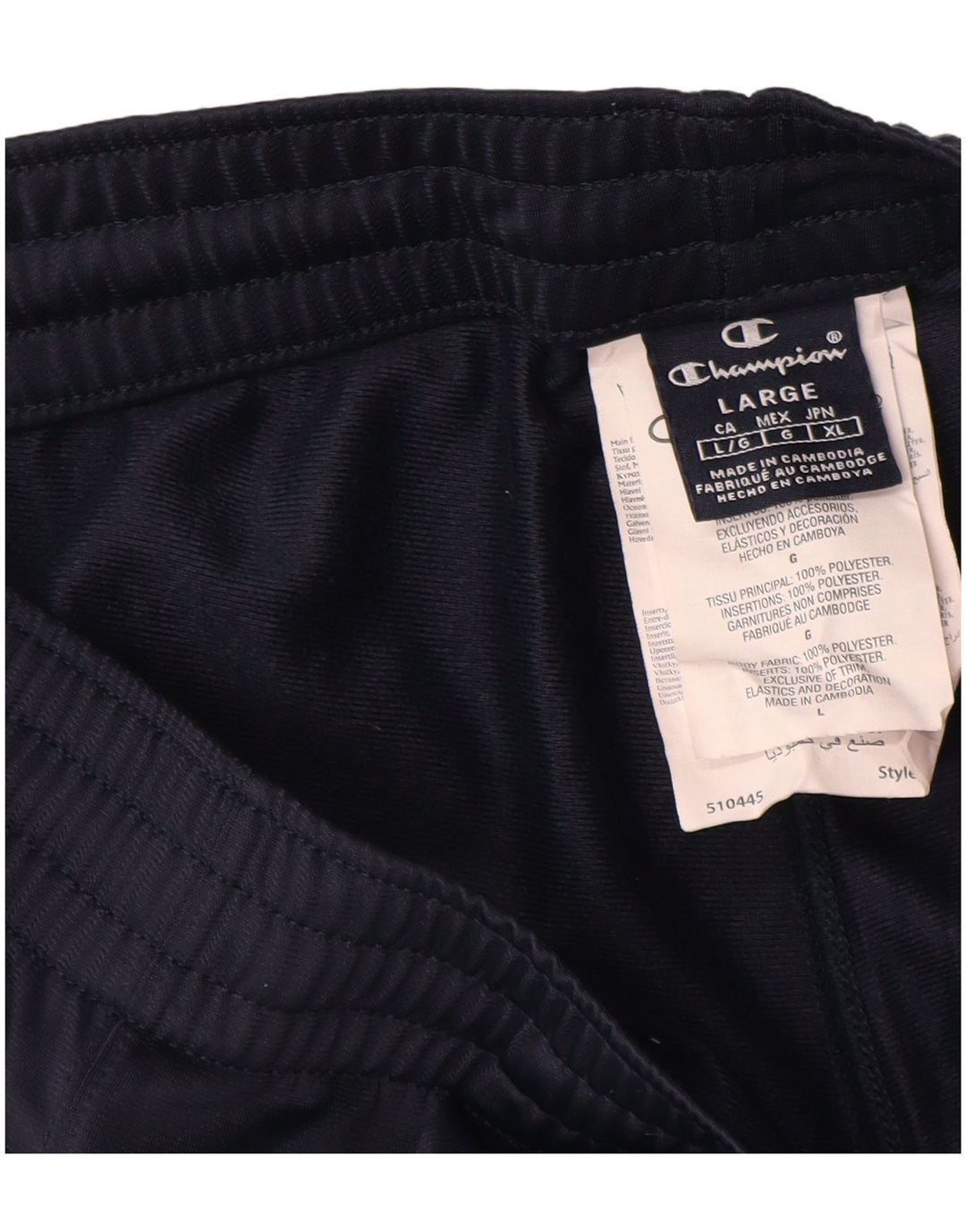 Champion Herre træningsdragt Bukser Large Navy Blue Colourblock Polyester