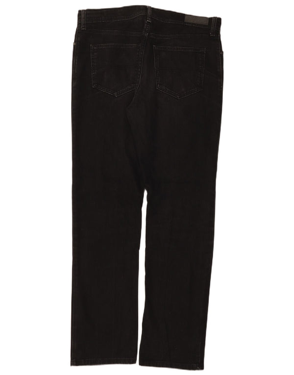 Marks & Spencer Herre Regular Straight Jeans W34 L33 Sort Bomuld