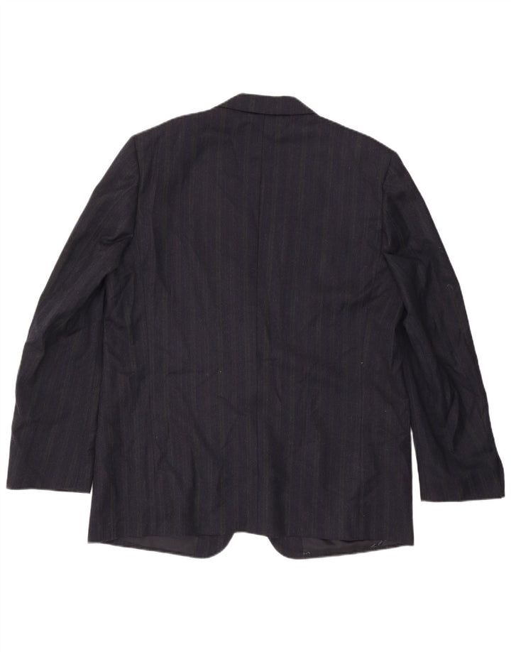 Pierre Cardin Herre 2-knaps blazerjakke IT 58 4XL Marineblå nålestribe