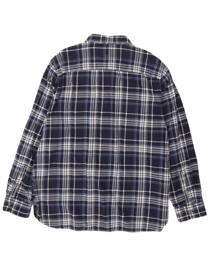 TIMBERLAND Herre Regular Fit flannelskjorte 3XL marineblå ternet bomuld