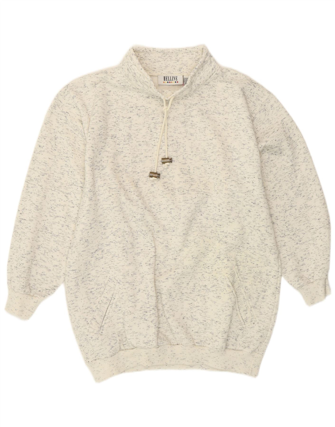 HELLINE Sweatshirt Jumper til kvinder UK 16/18 XL Hvid Flecked Bomuld