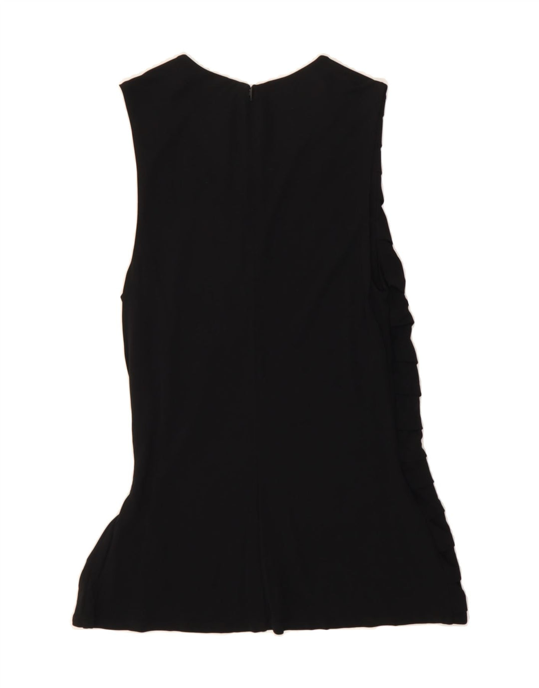 RALPH LAUREN Womens Sleeveless Tunic Top UK 12 Medium Black Viscose Vintage Ralph Lauren and Second-Hand Ralph Lauren from Messina Hembry 