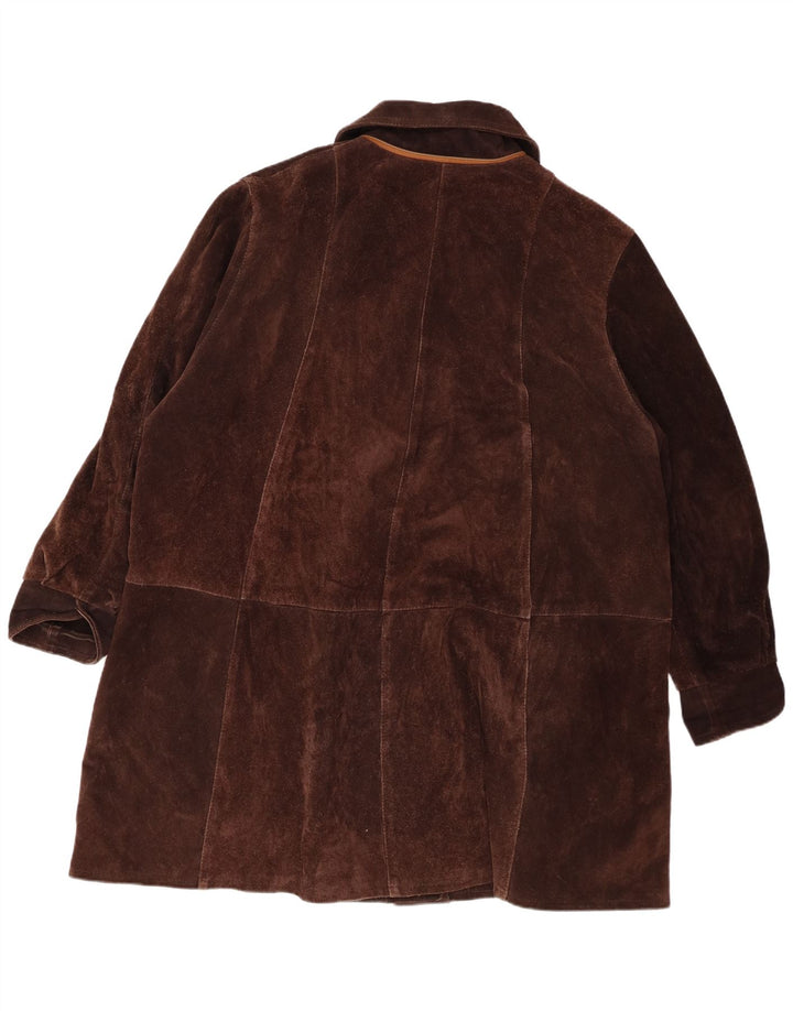 Vintage Dame Oversized Ruskind Overfrakke UK 20 2XL Brun