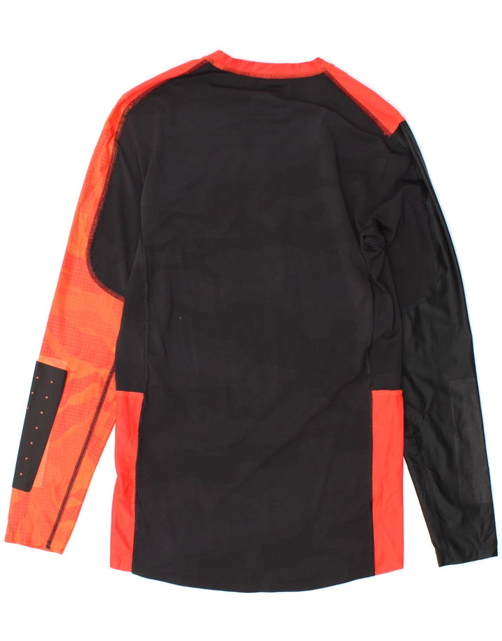REEBOK Mens Graphic Top Long Sleeve Large Red Colourblock Polyester Vintage Reebok and Second-Hand Reebok from Messina Hembry 