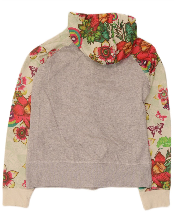 Desigual Dame Hættetrøje Sweater UK 12 Medium Multicolored Floral