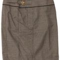 Max & Co. Lige nederdel til kvinder UK 12 Medium W32 Grå Houndstooth Bomuld
