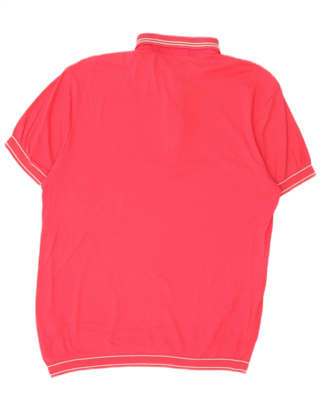 Ted Baker Herre Polo Neck Jumper Sweater Størrelse 3 Medium Pink Stribet
