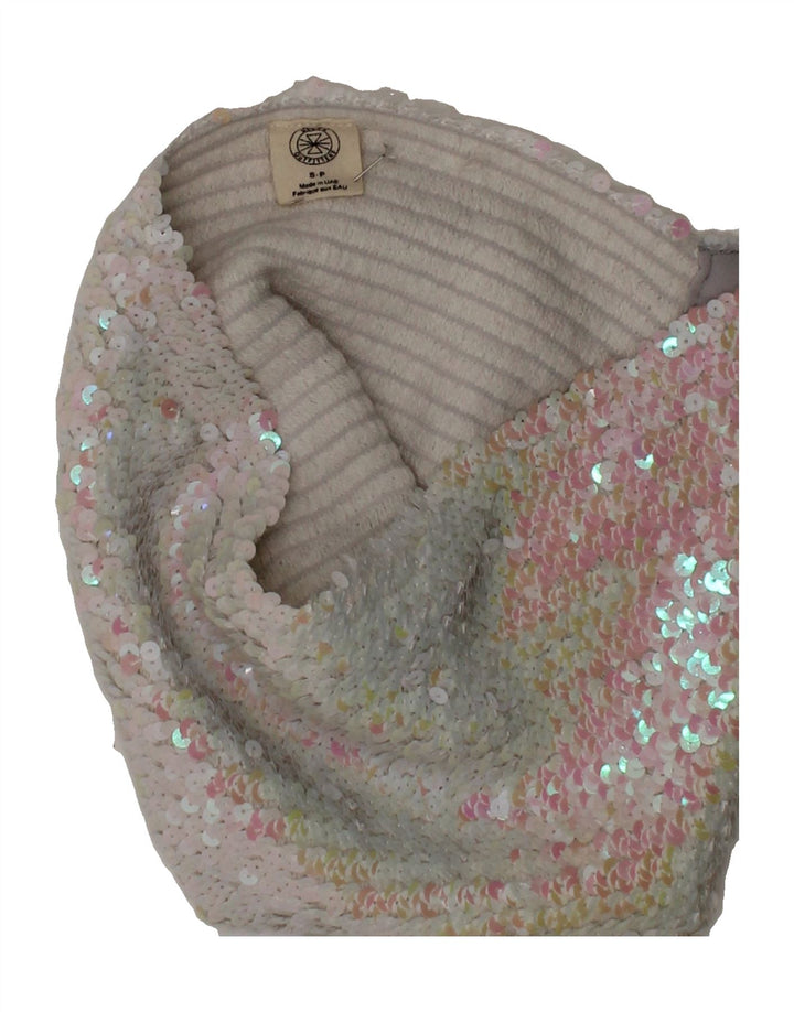 URBAN OUTFITTERS Womens Stretch Strapless Sequin Crop Top UK 8 Small Pink Vintage Urban Outfitters and Second-Hand Urban Outfitters from Messina Hembry 