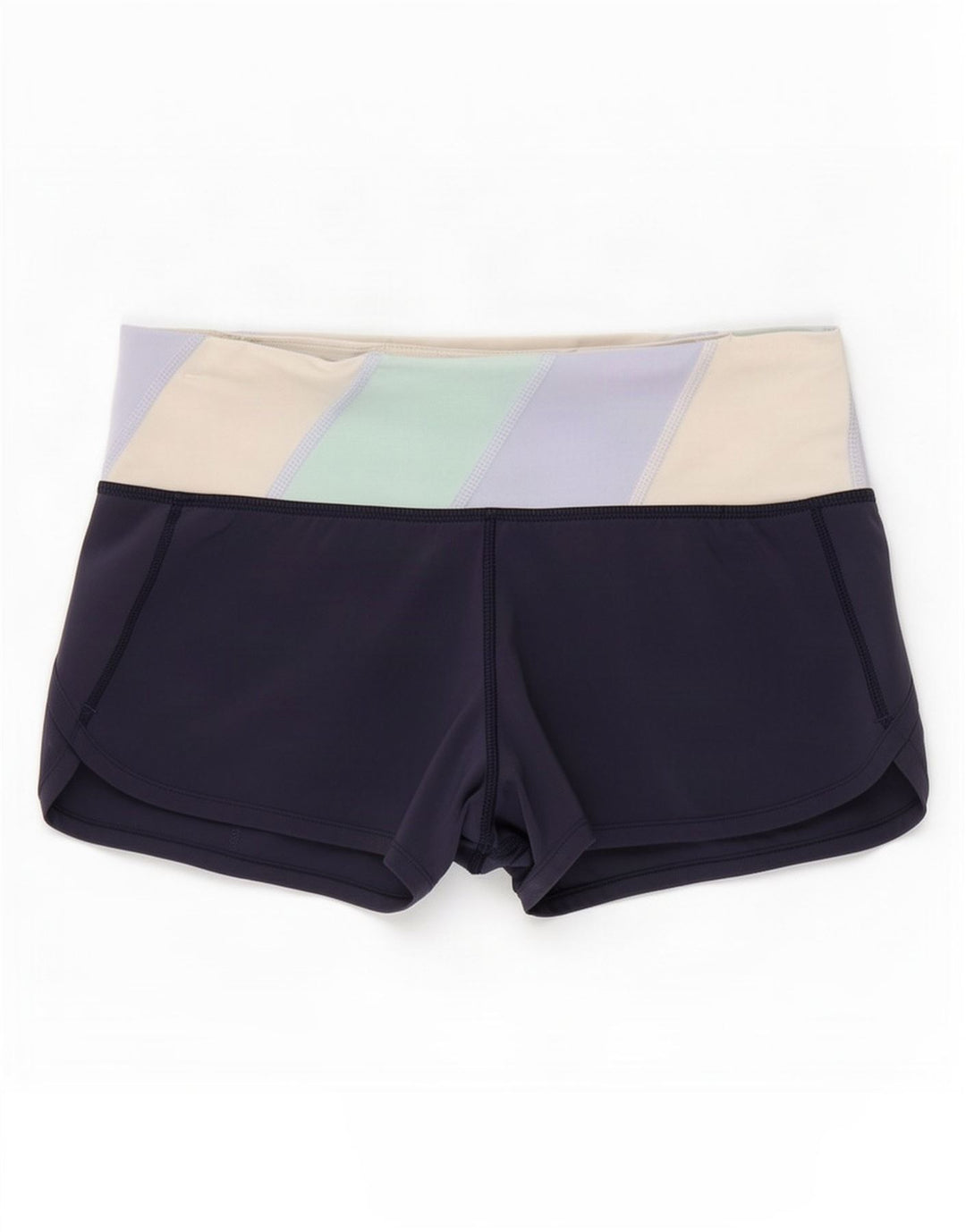 Lululemon Sportsshorts til kvinder Small Navy Blue Colourblock