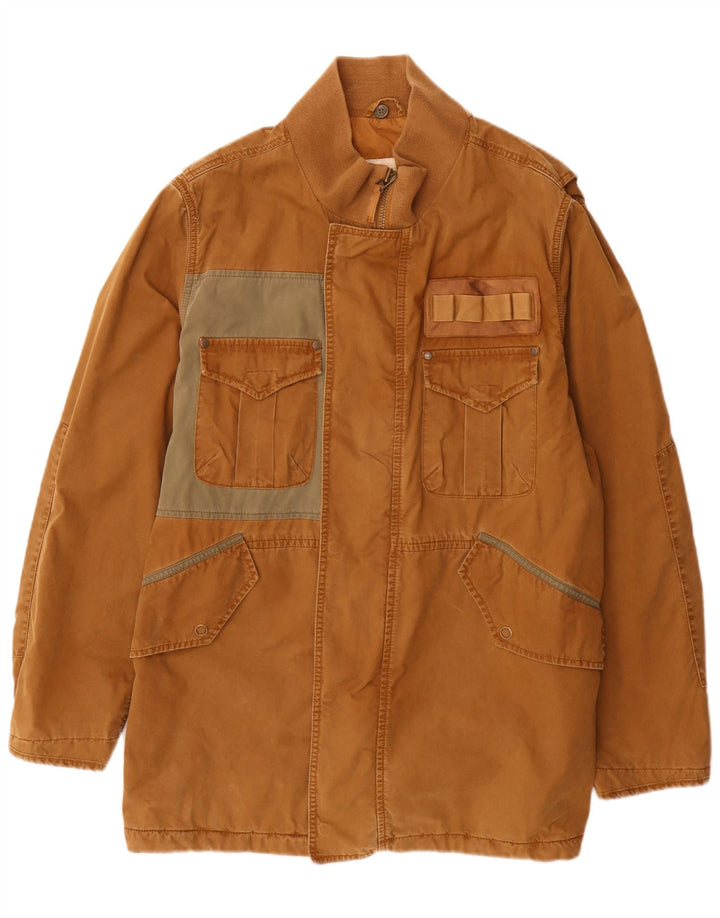 Timberland Herre Regular Fit Utility Jacket UK 42 XL Brown Colourblock Army