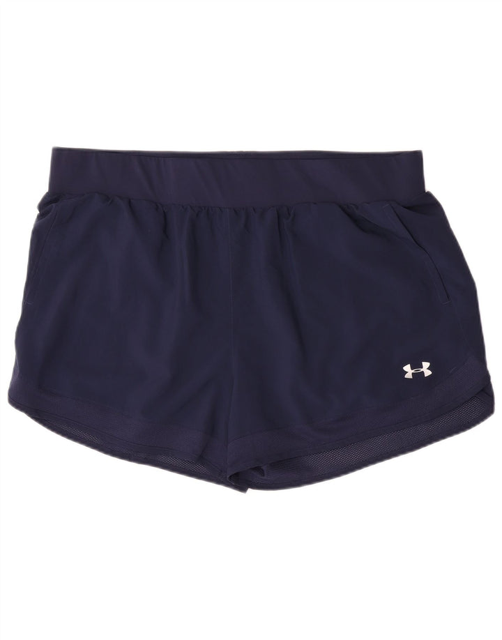 Under Armour Dame Sports Shorts UK 20 2XL Navy Blue Polyester
