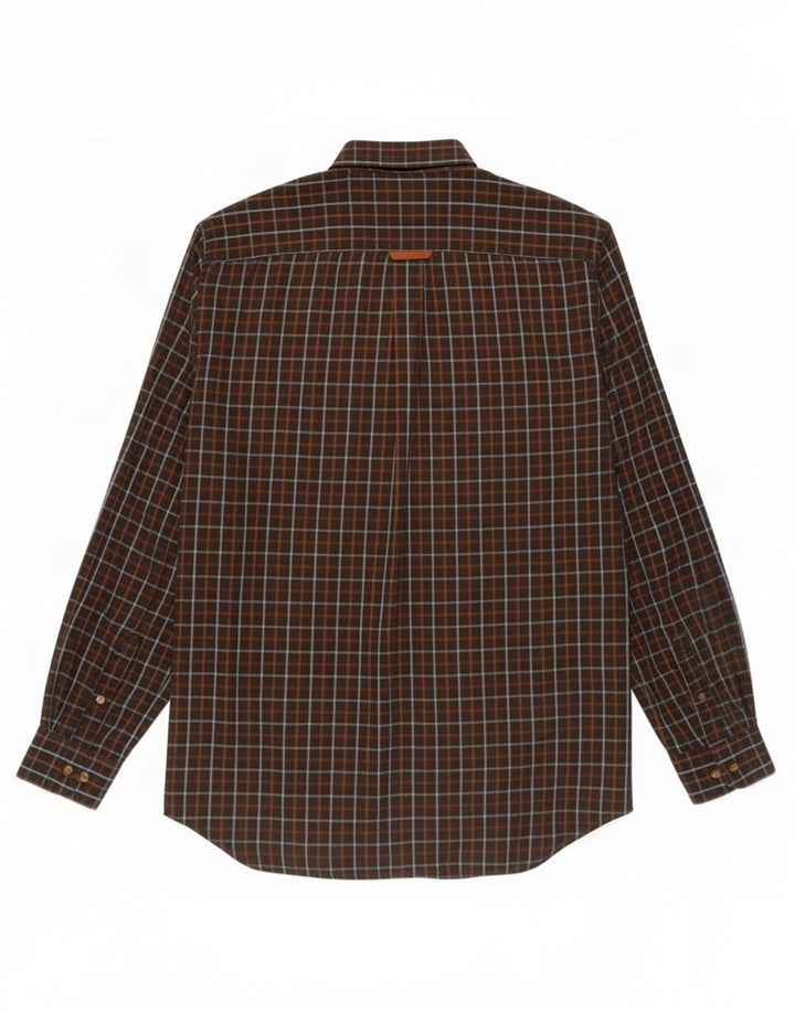 Barbour Herre Flanelskjorte Stor brun ternet bomuld