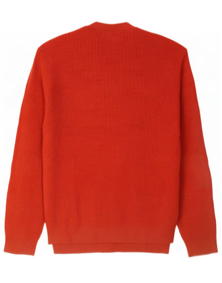 Marks & Spencer Herre sweater med rund hals, stor orange polyester