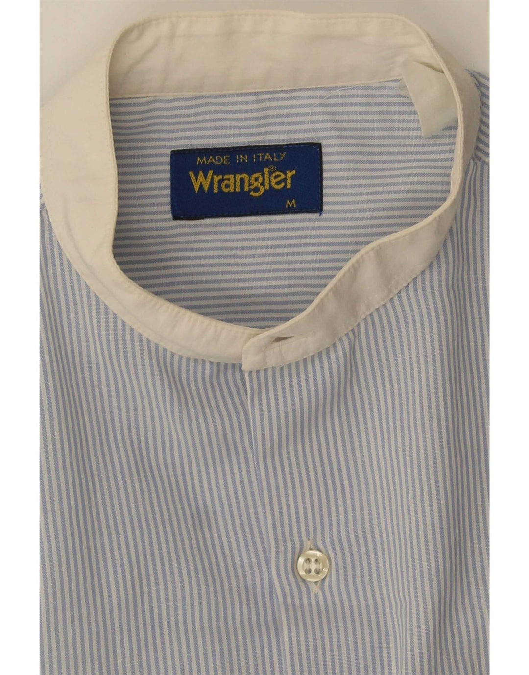 Wrangler kortærmet herreskjorte mellemblå stribet