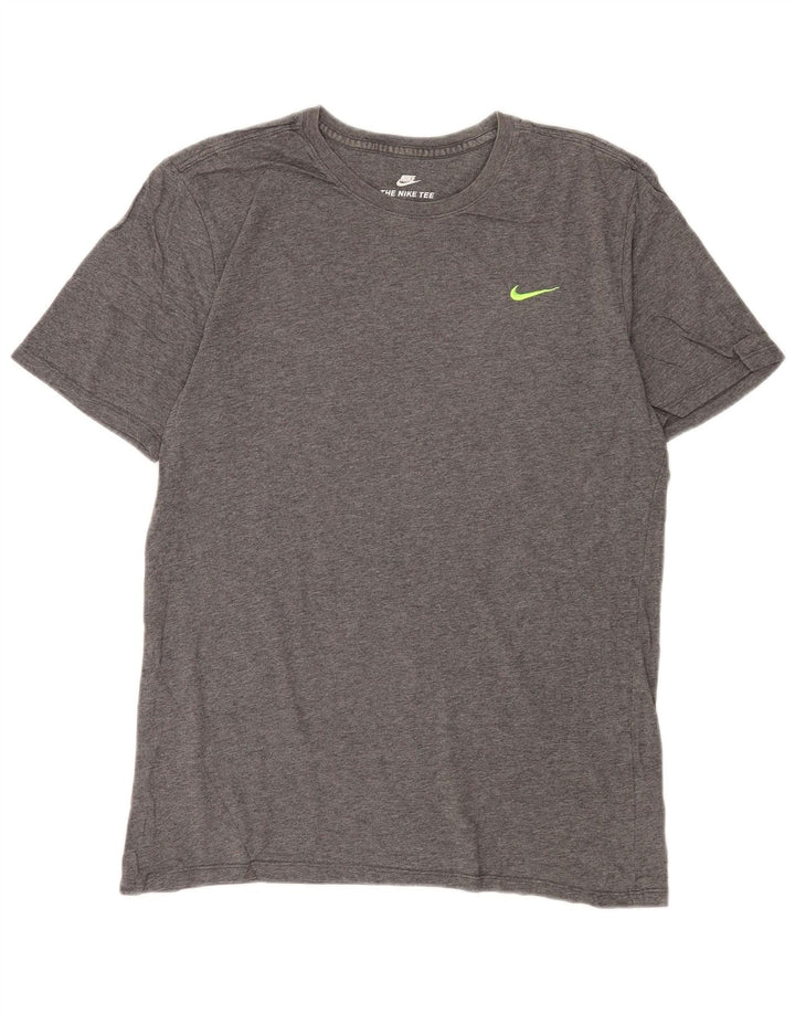 Nike T-shirt top mellem grå bomuld til mænd