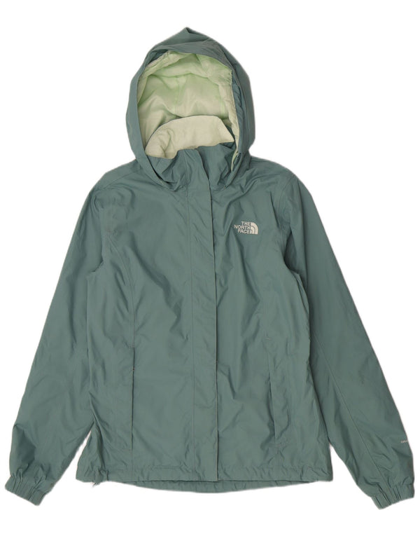 The North Face Dame Dryvent Hætte Regnjakke UK 10 Lille Grøn Nylon