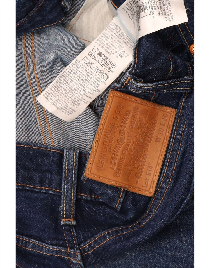 LEVI'S Herre 514 Straight Jeans W30 L30 Blå Bomuld