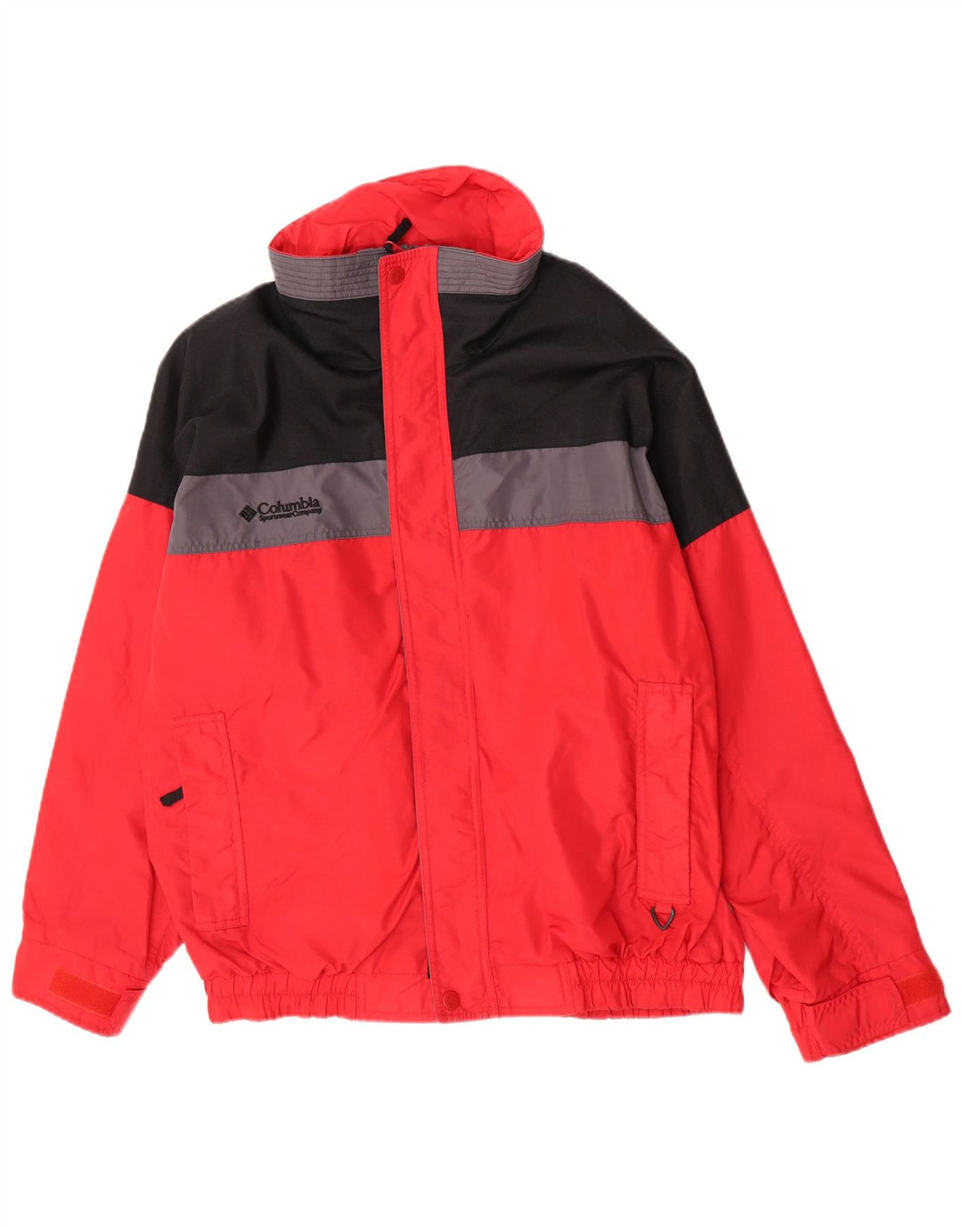 Columbia Herre Oversized Windbreaker Jacket UK 40 Large Red Colourblock