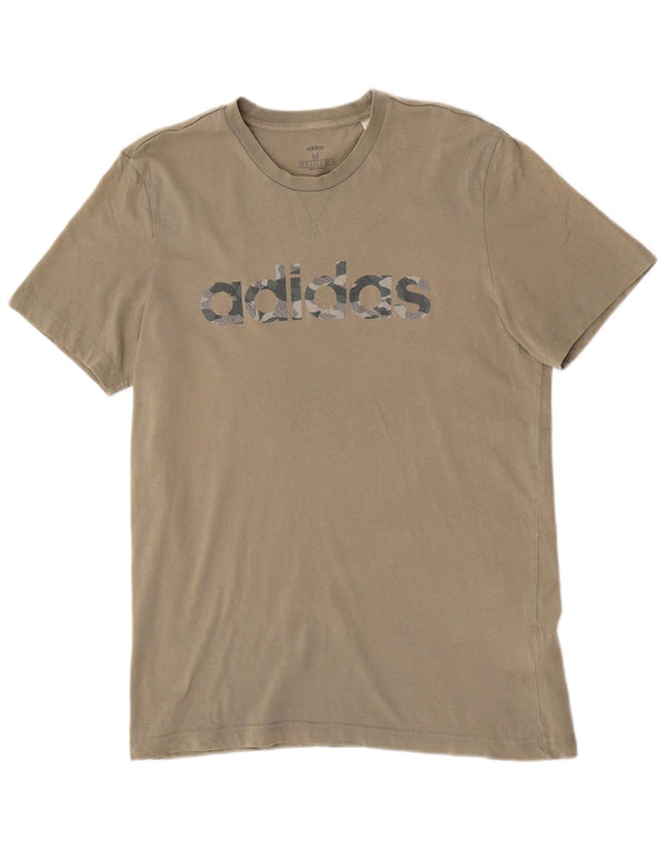 Adidas grafisk t-shirt til mænd, medium Khaki Bomuld
