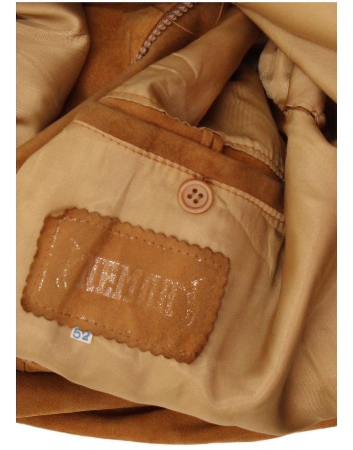 Vintage herre ruskind bomberjakke IT 52 XL Beige